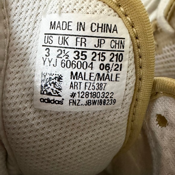 Adidas Kids Wrestling Shoes Size 3 Youth White Gold - Picture 6 of 8